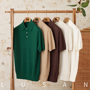 เสื้อเชิ้ตผู้ชายผ้าฝ้ายลำลอง แขนสั้น คอปก ทรงหลวม ระบายอากาศดี ลายเรียบ สไตล์วินเทจ เหมาะสำหรับใส่เที่ยวเล่นหรือทำงานในช่วงฤดูร้อน - Product Image 6