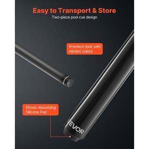 Taco de Billar de Fibra de Carbono de 19.5 oz y 58 Pulgadas, Taco de Billar de Alto Impacto con Base de Arce, Características de Salto y Rotura para Adultos - Product Image 5