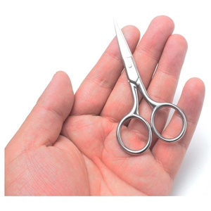 Ciseaux de toilettage pour soins personnels, épilation du visage et coupe des poils des oreilles, du nez et des sourcils, en acier inoxydable, pointe fine et droite - Product Image 5