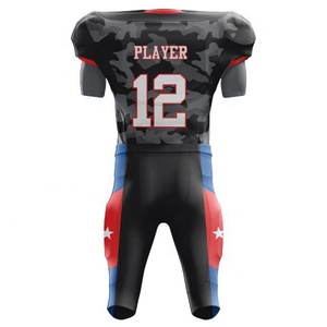High Quality Men Accept Custom Designs American Football Wear Sportswear Printed Short Sleeve Quick Dry 100% Polyester - Product Image 4