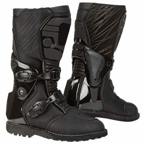 Botas de Motociclismo de Cuero Genuino Unisex de Primera Calidad, Diseño Impermeable y Duradero con Comodidad de Poliéster - Product Image 1