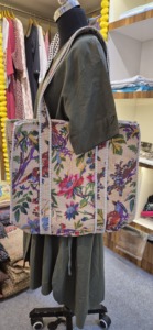 Advik Indian Eco-friendly Reusable Quilted Cotton beach/<b>boho</b> Print Shoulder <b>Bag</b> Inner/Outer Pockets Customized Logo Print Custom - Product Image 2