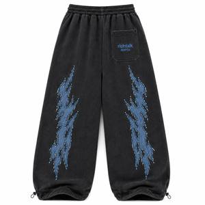 Pantalon de survêtement décontracté pour homme, noir, taille mi-haute, avec cordon élastique, séchage rapide et respirant, style hiver - Product Image 2