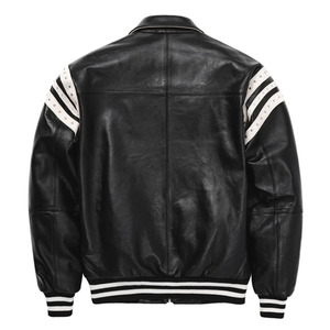 Best Price Men's Leather Avirex Jacket Premium Winter Jacket Genuine Leather Windproof <b>Waterproof</b> Plain Dyed All Sizes Available - Product Image 6