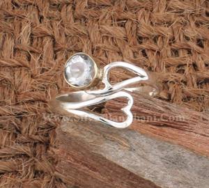 Bague romantique en argent Sterling 925 avec cristal en forme de cœur, promesse d'amour pour femmes et filles, bijoux exquis pour fête d'anniversaire de mariage, cadeau - Product Image 3