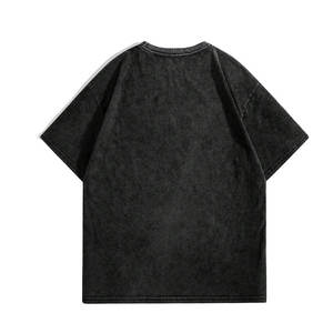 <b>Gothic</b> Black Oversized T-<b>Shirt</b> With Silver Letter Print O-Neck Short Sleeve Men's Casual Wear - Product Image 2