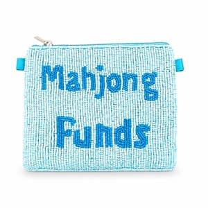 Pochette à monnaie artisanale à thème Mahjong, collection de porte-monnaie à perles, motif points craquelés, mini portefeuille bandoulière zippé, boutique de mode - Product Image 4