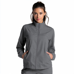 Unisex Hospital <b>Scrub</b> Jackets Zip Breathable Comfortable Knitted Fabric - Product Image 2