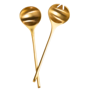 Increíble Juego de 2 Servidores de Ensalada de Metal con Mango de Diseño para Servir en el Hogar, Hotel y Restaurante, Juego de Cucharas y Tenedores para Mesa - Product Image 3