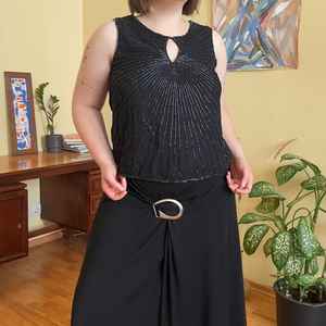 <b>Gold</b> Crystal Beaded Woven Short <b>Mesh</b> Breathable Winter Autumn Wedding Sweetheart Neckline Minimalist Anti-Wrinkle Blouse 100% - Product Image 6