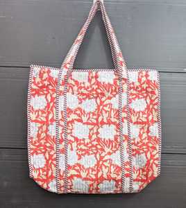 Sac fourre-tout matelassé en coton pour femme, imprimé vintage, grand format, doublure en toile lavable, petit sac à bandoulière pour le marché/l'épicerie, usage quotidien - Product Image 4