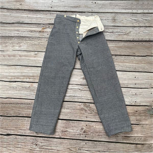 กางเกงผ้าขนสัตว์โบราณแบบจำลองยุคสงครามกลางเมืองอเมริกัน กางเกงแบบจำลองยุคตะวันตกโบราณ - Product Image 3