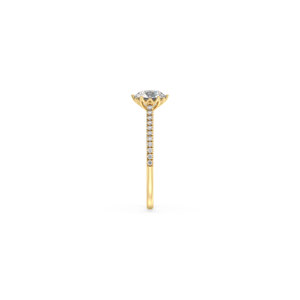 Anillos de compromiso REYES de oro macizo de 14 quilates con diamante cultivado en laboratorio de corte redondo de 1.11 quilates para mujer, joyería fina con certificación IGI, gran éxito de ventas. - Product Image 5