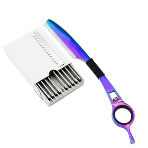 Navaja de Afeitar Profesional de Acero Inoxidable de Una Sola Hoja, Mango de Plástico, Diseño Largo para Uso en Salón de Barbería, para Diestros, Calidad A+ - Product Image 4