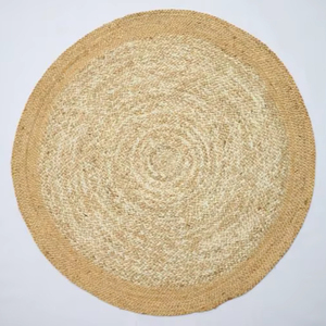 Handmade Round Jute <b>Rug</b> Natural Color Design with Round Shape For Resort Hotel Usage At Bulk Price By Exporter - Product Image 1
