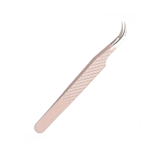 Pince à épiler pour cils en acier inoxydable avec logo personnalisé, pointe en fibre, pour extensions de cils - Product Image 1