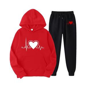 Conjunto Deportivo de Dos Piezas con Sudadera y Pantalones con Estampado 3D Personalizado, de Algodón Grueso de Alta Calidad para Hombre - Product Image 1