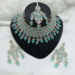 Juego de Joyería de Moda Jewelemarket, Collar de Diseño con Perlas y Cuentas con Piedras Austriacas Brillantes 10575420BLP - Product Image 2