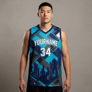 Uniformes de Baloncesto Personalizados para Hombre, Transpirables, de Secado Rápido, Unisex, Tallas Grandes, Nombre Personalizado, Protección UV OEM - Product Image 3