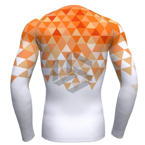 Camiseta de compresión de diseño y talla personalizados para hombre, traje elástico ajustado para entrenamiento, camiseta deportiva, camiseta de fitness, camiseta protectora contra erupciones cutáneas para hombre - Product Image 6