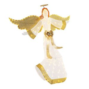 5.2 ft Christmas Angel with Halo Pre-Lit <b>Tea</b> <b>Lights</b> Decorations - Product Image 2