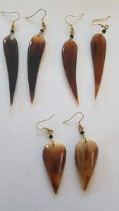 Boucles d'oreilles créoles pour femmes en corne de buffle, motif animal, écologiques, faites à la main, modernes, durables, thème ange, amour religieux, haute qualité, art - Product Image 2