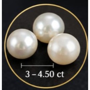 Perles rondes en eau de mer 100 % naturelles en gros, perles des mers du Sud pour boucles d'oreilles, bijoux de mode haut de gamme - Product Image 2