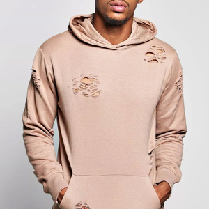 Sudadera con Capucha Bordada de Estilo Desgastado - Estética Retro con Parches Personalizados y Detalles Artísticos, Cómoda y a la Moda - Product Image 5