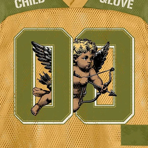 Trending Men's Vintage Saint Child Peace & Love Graphic V-Neck Boxy Mesh Jersey Tee Blokette Blokecore Chic Streetwear Fashion - Product Image 6