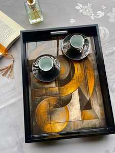 ถาดเสิร์ฟดีไซน์สไตล์อิตาลี ถาดเคลือบเอนาเมล รุ่นทันสมัย สำหรับใช้ในครัวและร้านอาหาร ถาดเก็บของและเสิร์ฟอาหาร โดย UO INDIA - Product Image 3