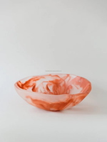 Bol de service élégant en résine écologique fait main pour la décoration de fête, présentoir à fruits et bijoux, pièce d'art moderne colorée et unique pour la maison