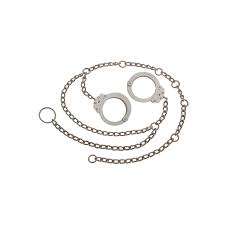 Chaîne de taille en nickel massif avec menottes séparées, chaîne réglable de 54 pouces, accessoire de retenue corporelle en métal, vente en gros OEM - Product Image 2