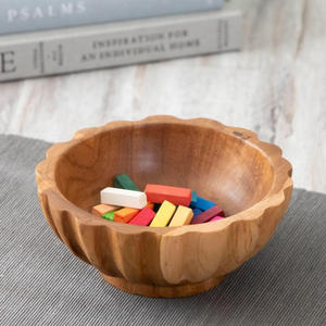 Large Antique Wooden Bowl Food Safe Natural Material for Home Decor-Fruits Chips Coffee Table Countertop Display Kitchen - Product Image 2