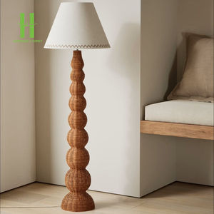 Lampe de sol en rotin LED faite à la main, décoration intérieure, base de lampe en rotin, design OEM, emballage personnalisé, chambre méditerranéenne, fabriqué au Vietnam - Product Image 5