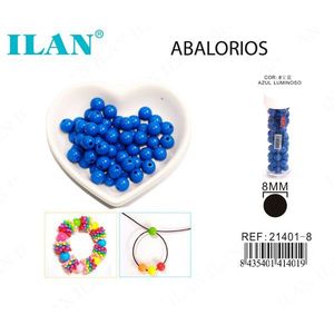 ILAN Perline Luminose Blu 8mm per Gioielli e Artigianato - Product Image 3