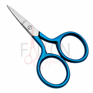 Petites ciseaux de précision pour le soin du visage, manche bleu, ciseaux pour les sourcils et les poils du visage - Product Image 2