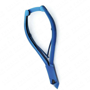 Coupe-ongles professionnel en acier inoxydable bleu de qualité supérieure, forme lune, outil de podologie robuste pour ongles épais, OEM - Product Image 5