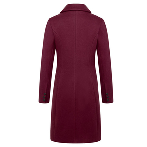 Lady Womens <b>Coat</b> Elegant Longline Winter Fashion Outerwear Jacket Warm Casual Ladies <b>Coat</b> Long Sleeve Button Front Tailored Fit - Product Image 4