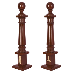 Ensemble de colonnes maçonniques en bois poli de qualité supérieure, personnalisées pour les loges maçonniques, colonnes de Warden senior et junior, souvenir artisanal - Product Image 1