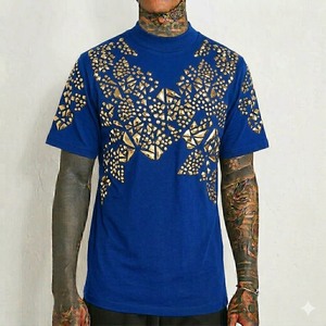 เสื้อยืดผู้ชายทรงหลวมสบายๆ แฟชั่นลำลอง แขนครึ่งตัว ผ้าเนื้อนุ่ม ลายพิมพ์ดีไซน์สวยงาม เหมาะสำหรับกิจกรรมกลางแจ้ง รับผลิตตามสั่ง ขายส่ง - Product Image 3