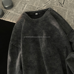 Oem Custom Blank Heavyweight Acid Wash Oversize <b>Tshirt</b> Vintage <b>Long</b> <b>Sleeve</b> T-Shirt for <b>Men</b> Cotton Acid Wash <b>Long</b> <b>Sleeve</b> T Shirt - Product Image 1