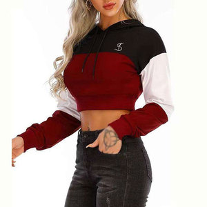 เสื้อฮู้ดครอปท็อปผู้หญิงแบบออกแบบเองได้ ไซส์พลัส ขายดีที่สุด - Product Image 4