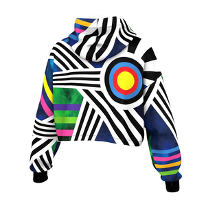 Fashionable Logo Printed Women Sublimation Crop <b>Top</b> Hoodies <b>Low</b> Price Long Sleeves Best Quality Women Sublimation Crop <b>Top</b> - Product Image 6