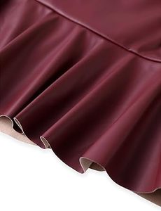 Minifalda de Cuero de Cintura Alta para Mujer, Elegante, Ajustada, Informal de Oficina, Diseño Personalizado, Suministro Directo de Fábrica OEM - Product Image 5