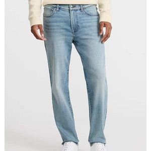 High Street Men's <b>Summer</b> Slim-Fit Ripped Jeans Stretch Denim <b>Trousers</b> Straight Washed - Product Image 1