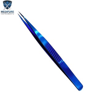Pinzas Quirúrgicas Profesionales Clásicas Planas de 9mm de Ancho, Mango Recto, Punta de 0.30mm, 13.5cm, Instrumentos Médicos Reutilizables - Product Image 3