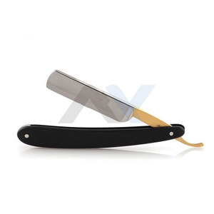 Wholesale Private Label <b>Razor</b> <b>Blades</b> Wooden Handle Stainless Steel Folding Knife Salon Barber Shaving Straight <b>Razors</b> Face - Product Image 2