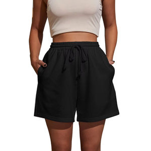 Pantalones cortos deportivos para mujer, pantalones cortos de gimnasio de cintura alta, transpirables, ajustados, con cintura elástica, ropa de verano de secado rápido - Product Image 1
