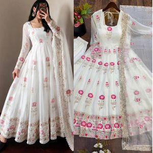 Premium Silk Flair Gown with Pant and Sequins Embroidered Dupatta Fully Stitched <b>three</b> Piece Suit - Product Image 4