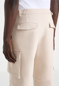 Pantalones Cargo de Lona de Algodón Beige para Hombre, Cintura Elástica, Múltiples Bolsillos, Estilo Casual, Corte Recto, Pantalones Deportivos, Estilo Primavera - Product Image 6